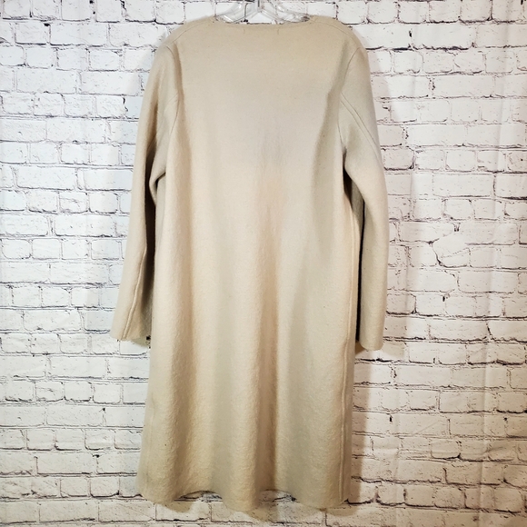 LANIUS 100% VIRGIN WOOL LONG COAT Size 42 Large - Picture 7 of 15